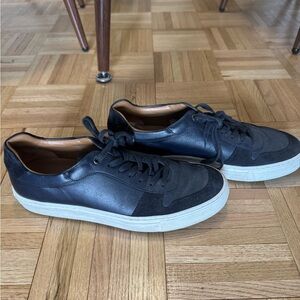 Boss Navy Leather Sneakers size 9 / 42